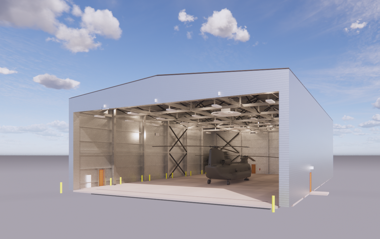Weather Shelter Hangar Render
