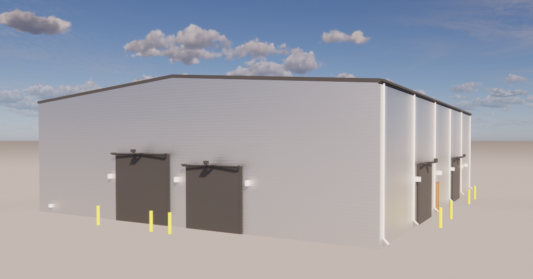Weather Shelter Warehouse Render